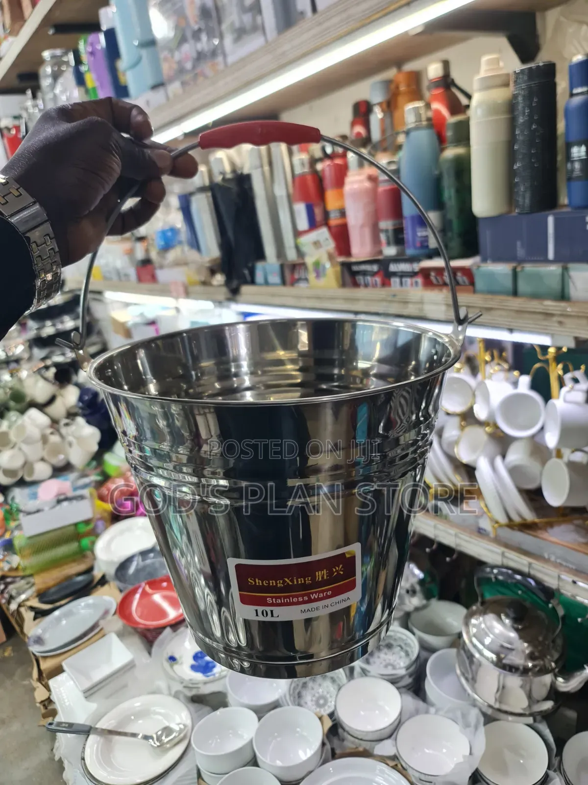 Shengxing Metallic Stainless Steel 10litres Buckets