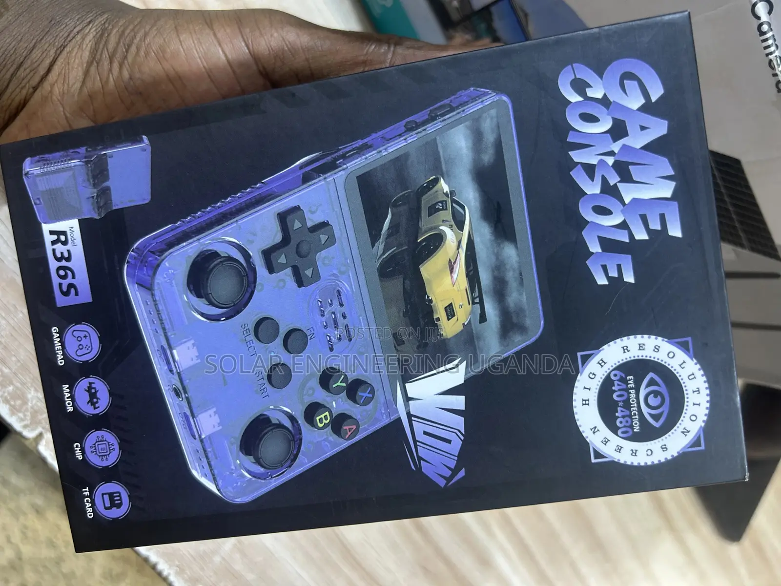 R36s Handheld Retro Game Console – 64gb – Transparent Purple