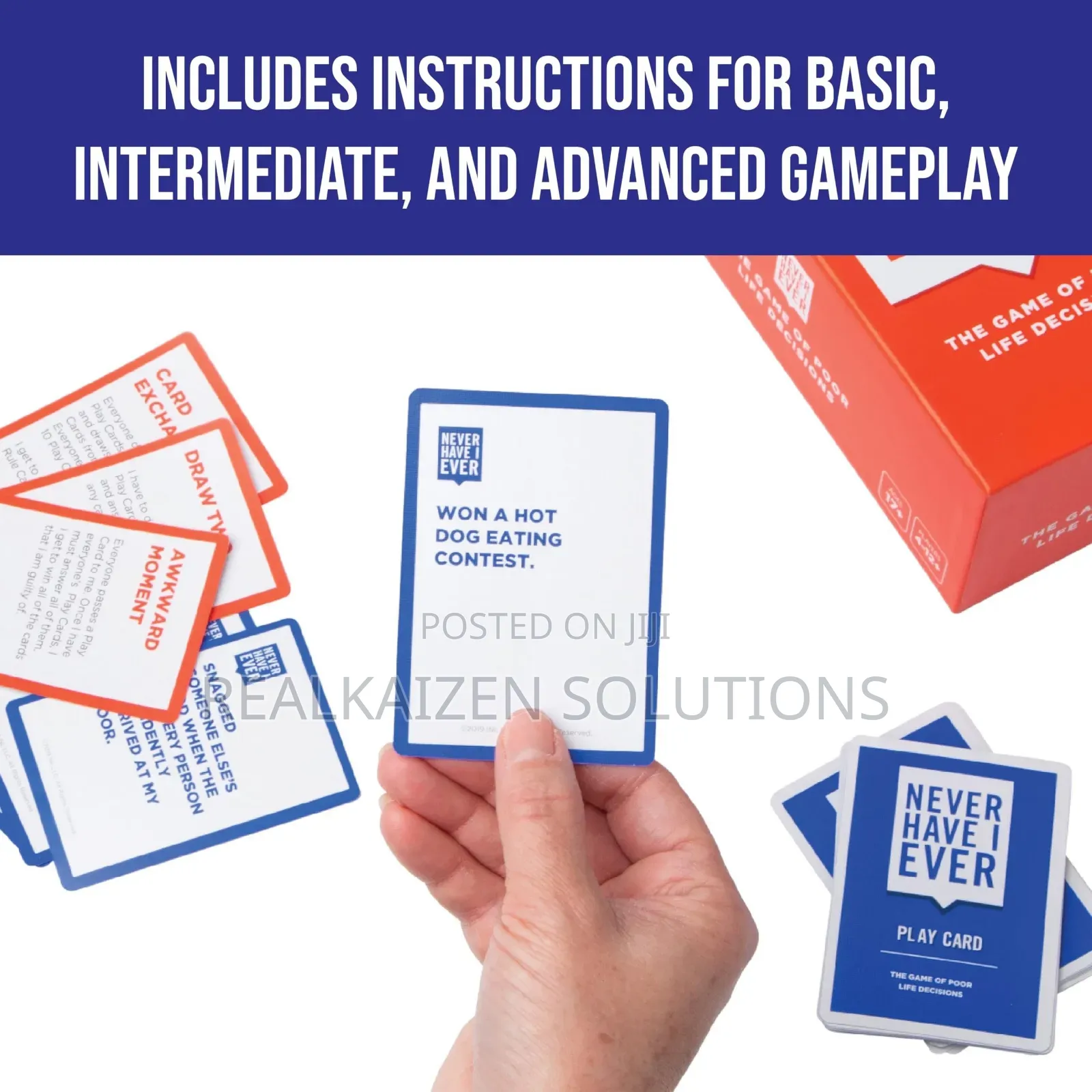 Never Have I Ever Card Funny Game Party Game of Poor Life Decisions