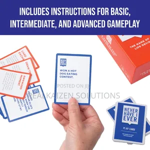 Never Have I Ever Card Funny Game Party Game of Poor Life Decisions