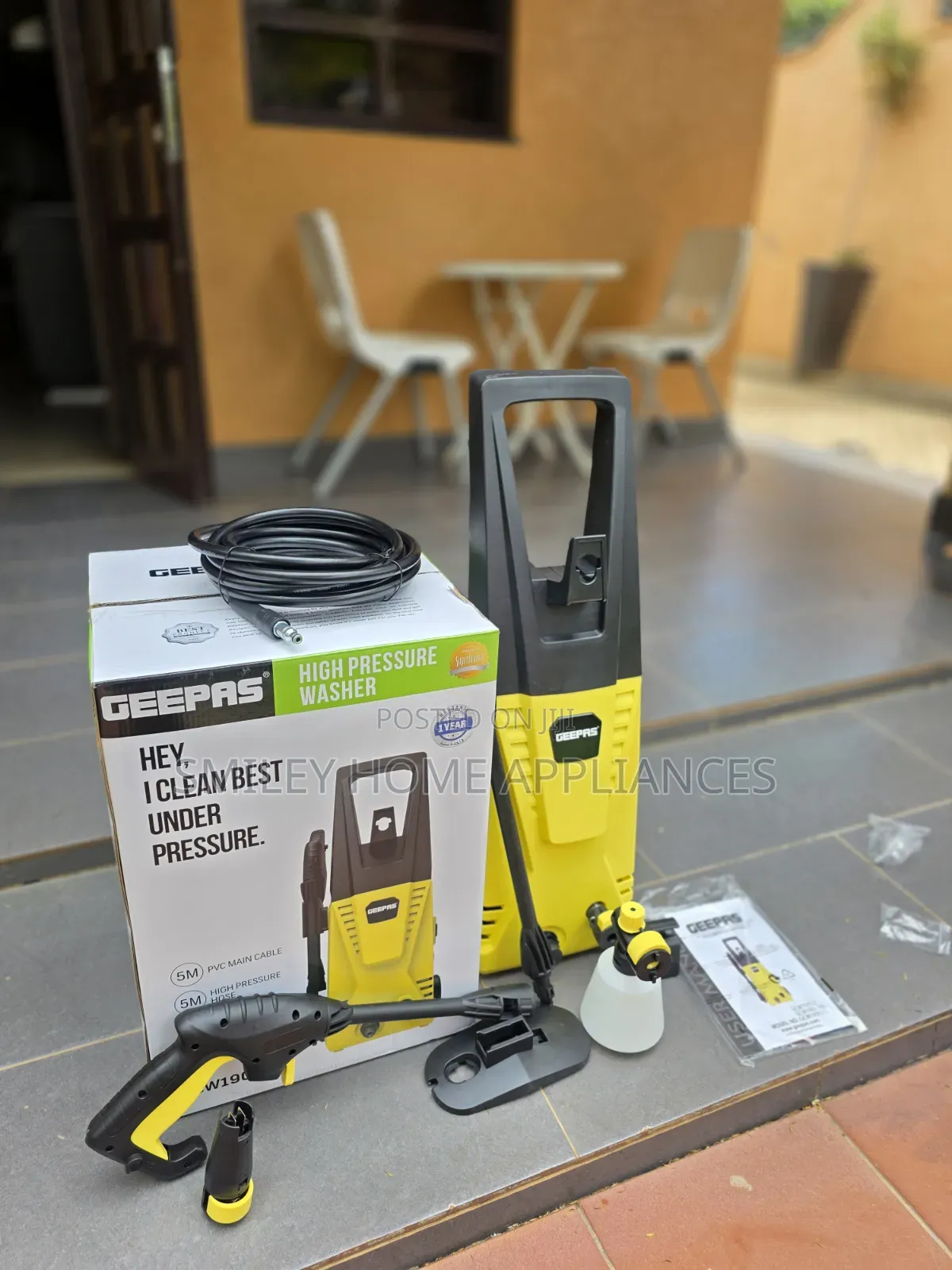 Yellow Color Geepas High Car Pressure Washer Gun With 1 Year Warranty