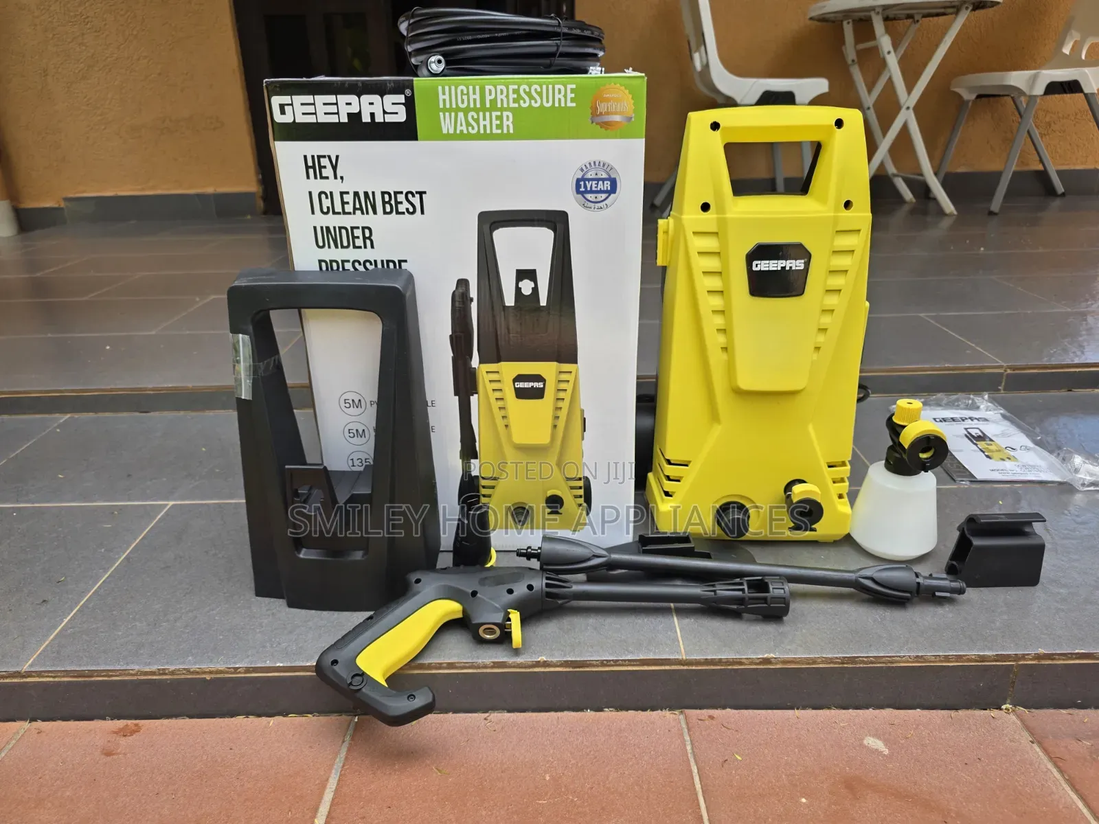 Yellow Color Geepas High Car Pressure Washer Gun With 1 Year Warranty