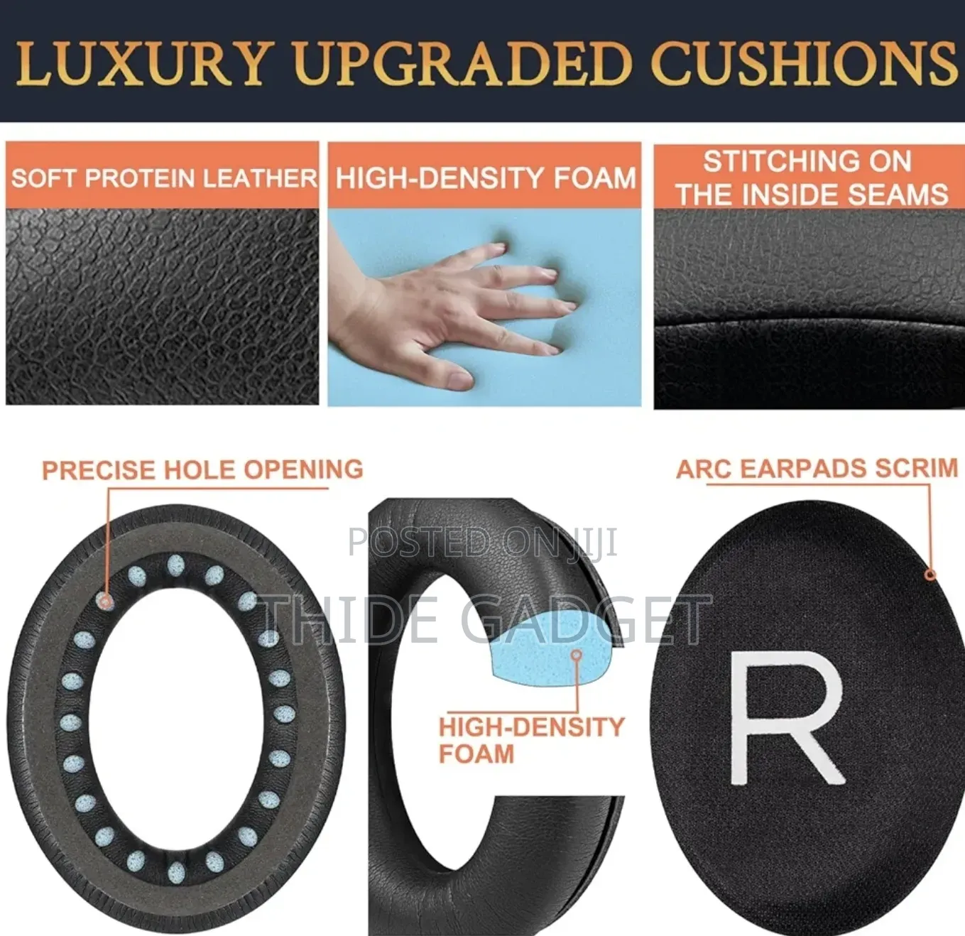 Bose Qc 45 Replacement Earpads/ Qc45,Qc35,Qc35ii,Qc25 Earcup Cushions
