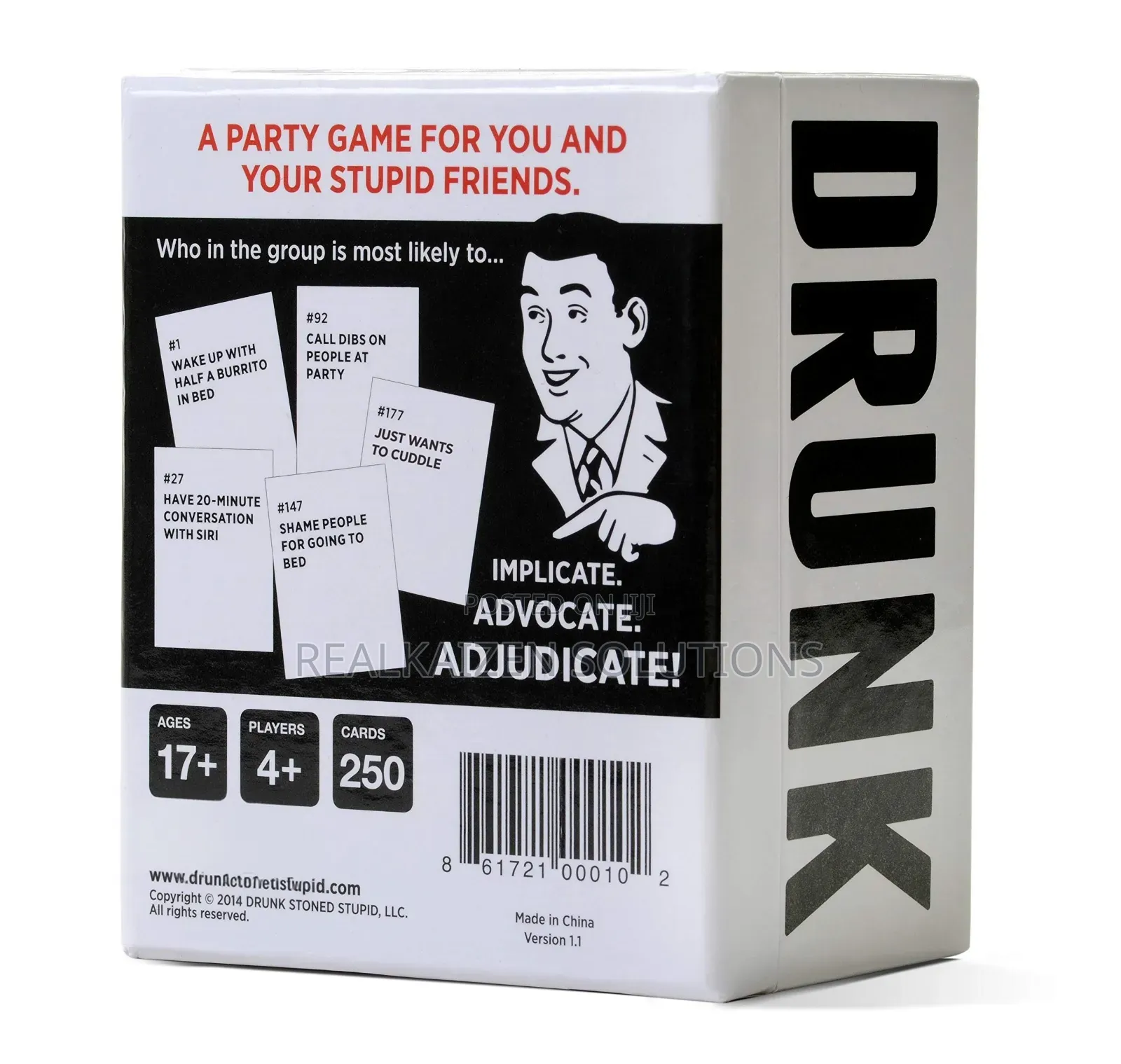 Drunk Stoned or Stupid Funny Adult Game Night Card Game