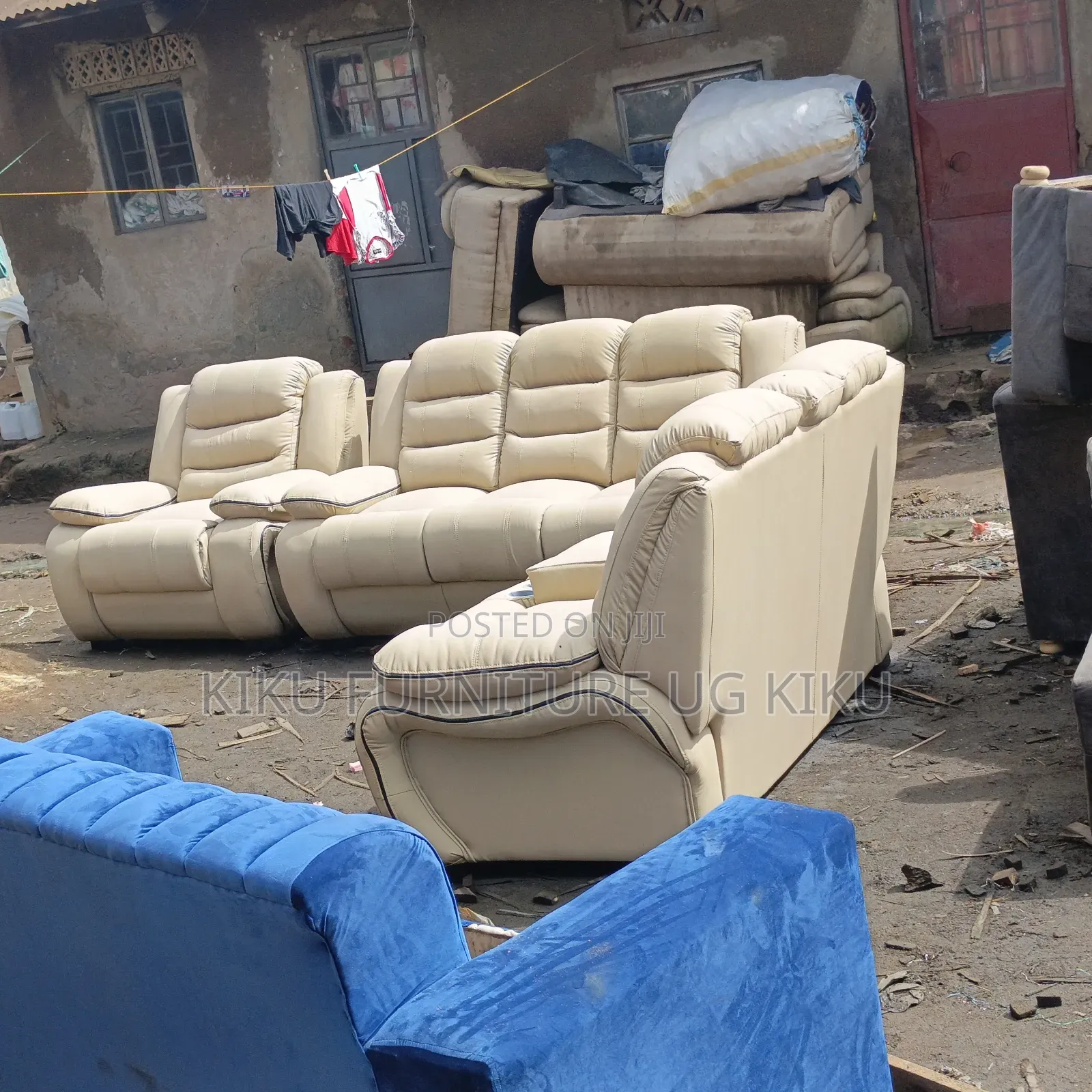 Fiber Five Seater Sofa Set