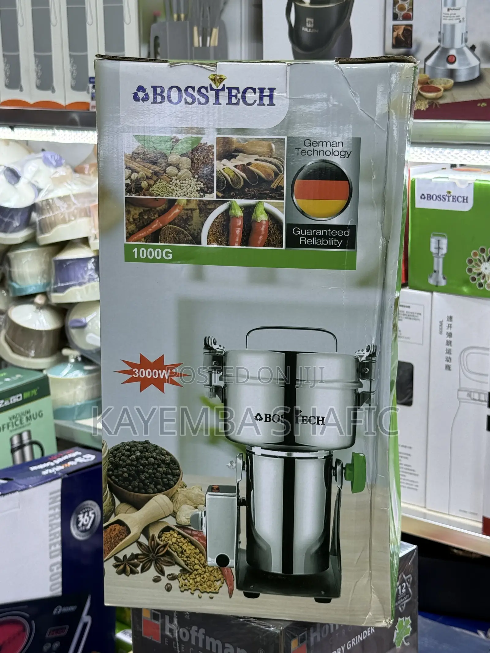 Bosstech 1000g Commercial Electric Grain and Spice Grinder (3000w)