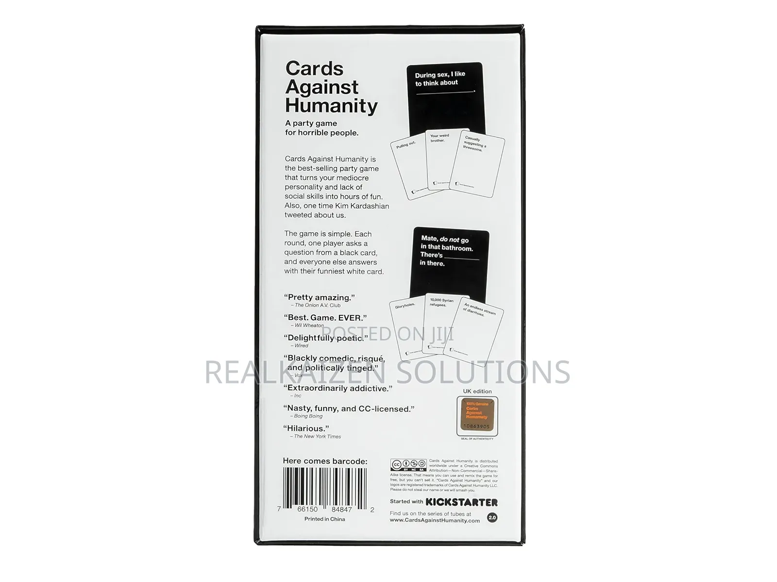 Cards Against Humanity: Uk Edition | Adult Party Card Game