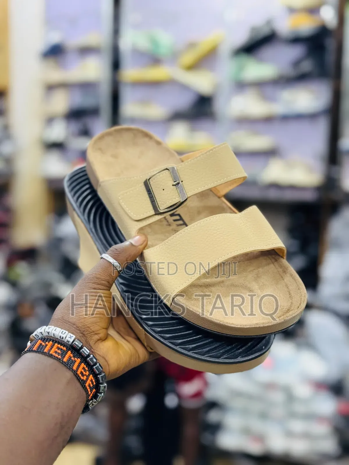 Stylish Men’S Double-Strap Comfort Sandals – Grey