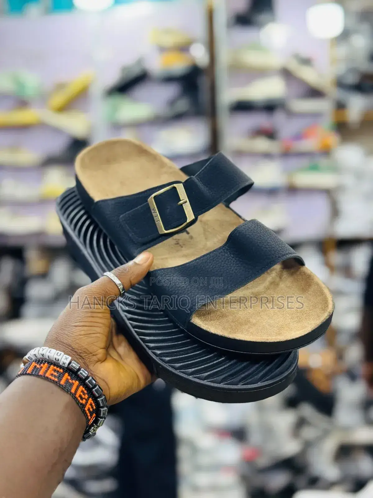 Stylish Men’S Double-Strap Comfort Sandals – Grey