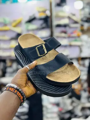 Stylish Men’S Double-Strap Comfort Sandals – Grey