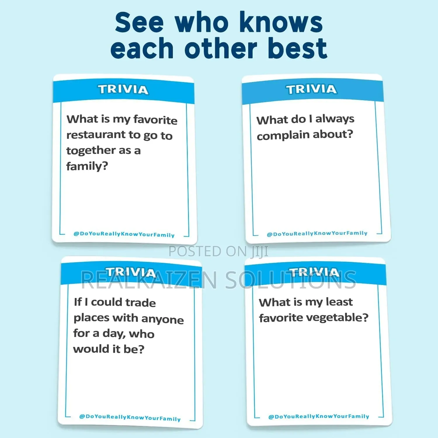 Do You Really Know Your Family? – Fun Family Trivia Card Game