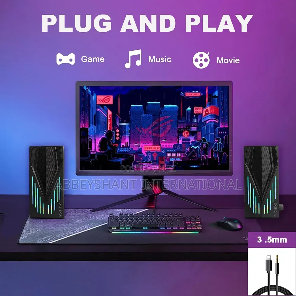 Mini Digital Speaker Laptop RGB Lighting Speaker