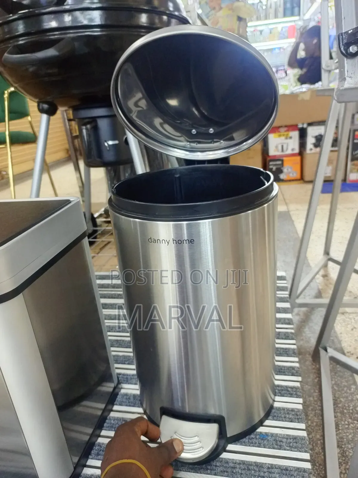 12l Danny Home Stainless Steel Pedal Trash Can