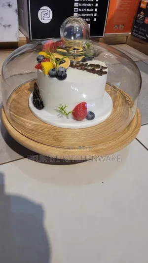 Cake Turner or Stand With Glass Cover