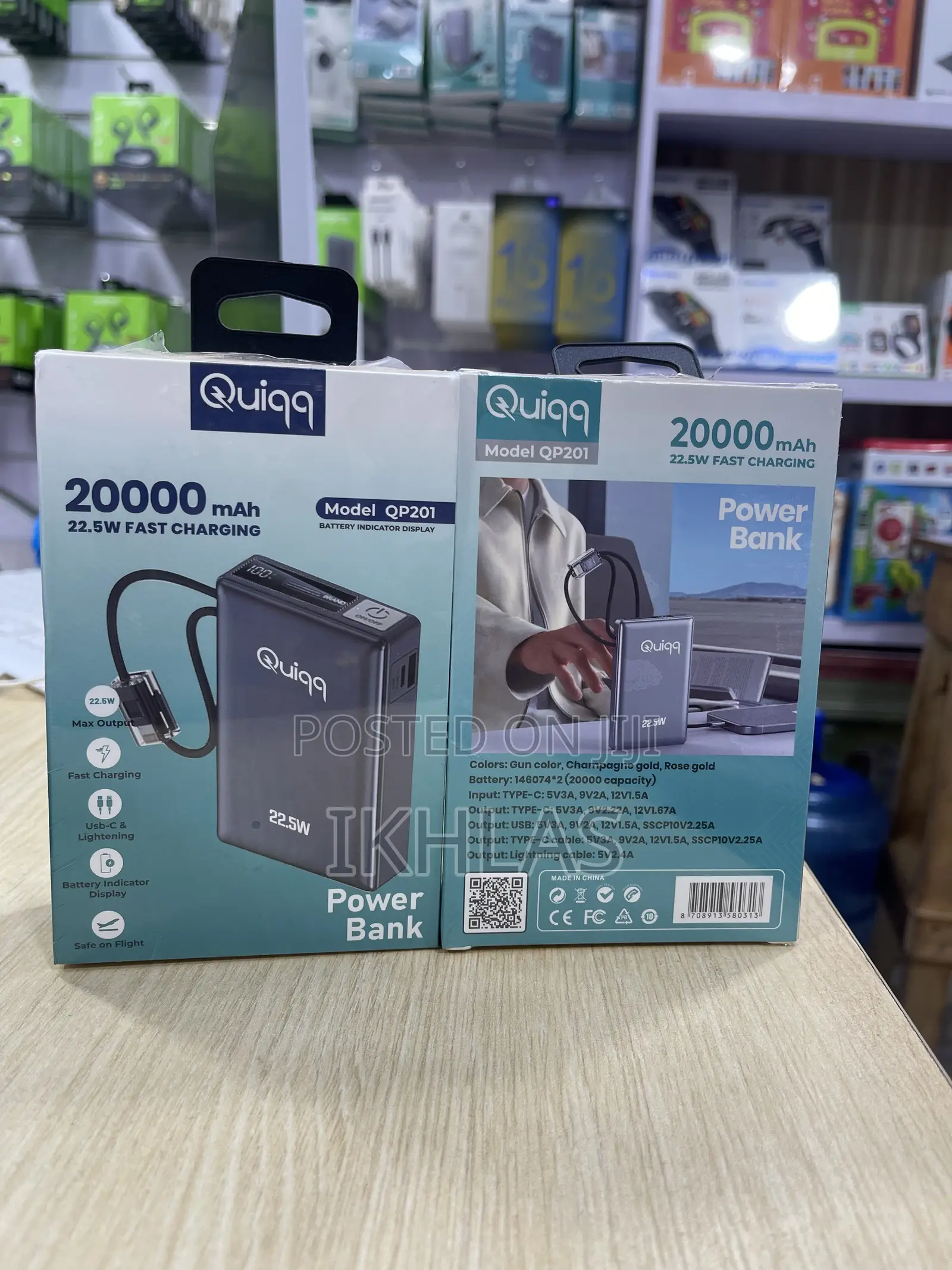 Quiqq Power Bank Qp201 20000mah 22.5w Fast Charging