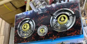2-Burner Gas Stove Features a Durable Tempered Glass Top.