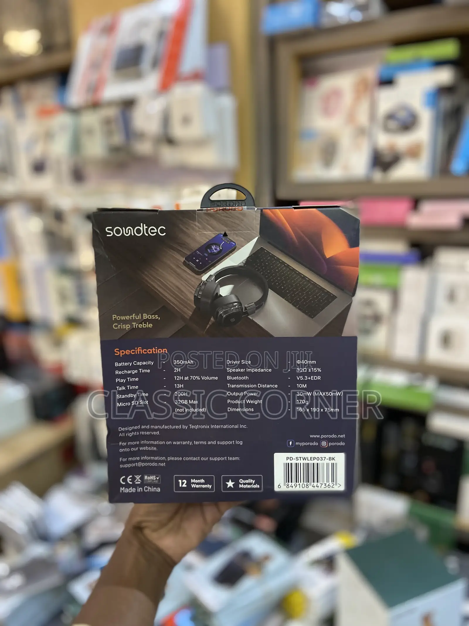 Porodo Soundtec Vintage Wireless Headphones