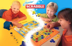 Scrabble Junior | Two Fun Word Games in One Colourful Game Bboard