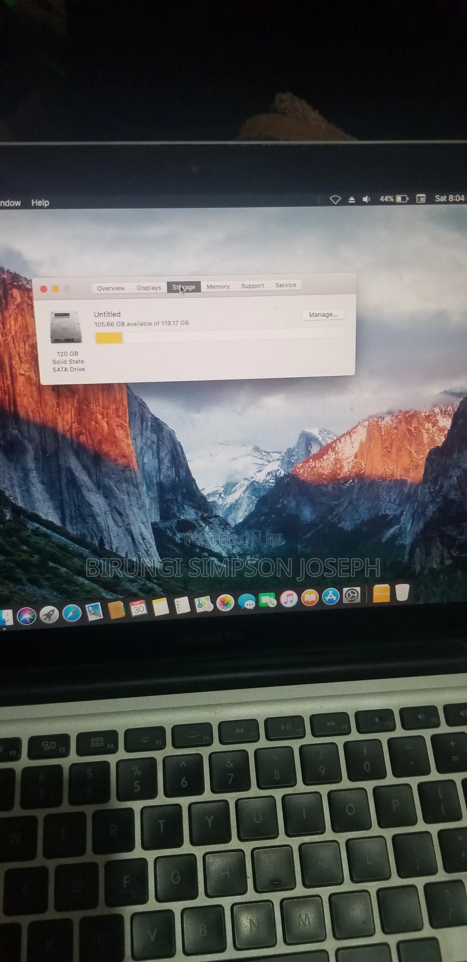 Laptop Apple MacBook Pro 8GB Nvidia SSD 128GB