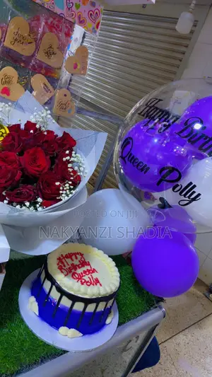 Flower ,Cake and Ballons