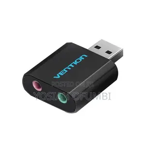 Vention Vab-S17-B Usb External Sound Card Black Metal Type