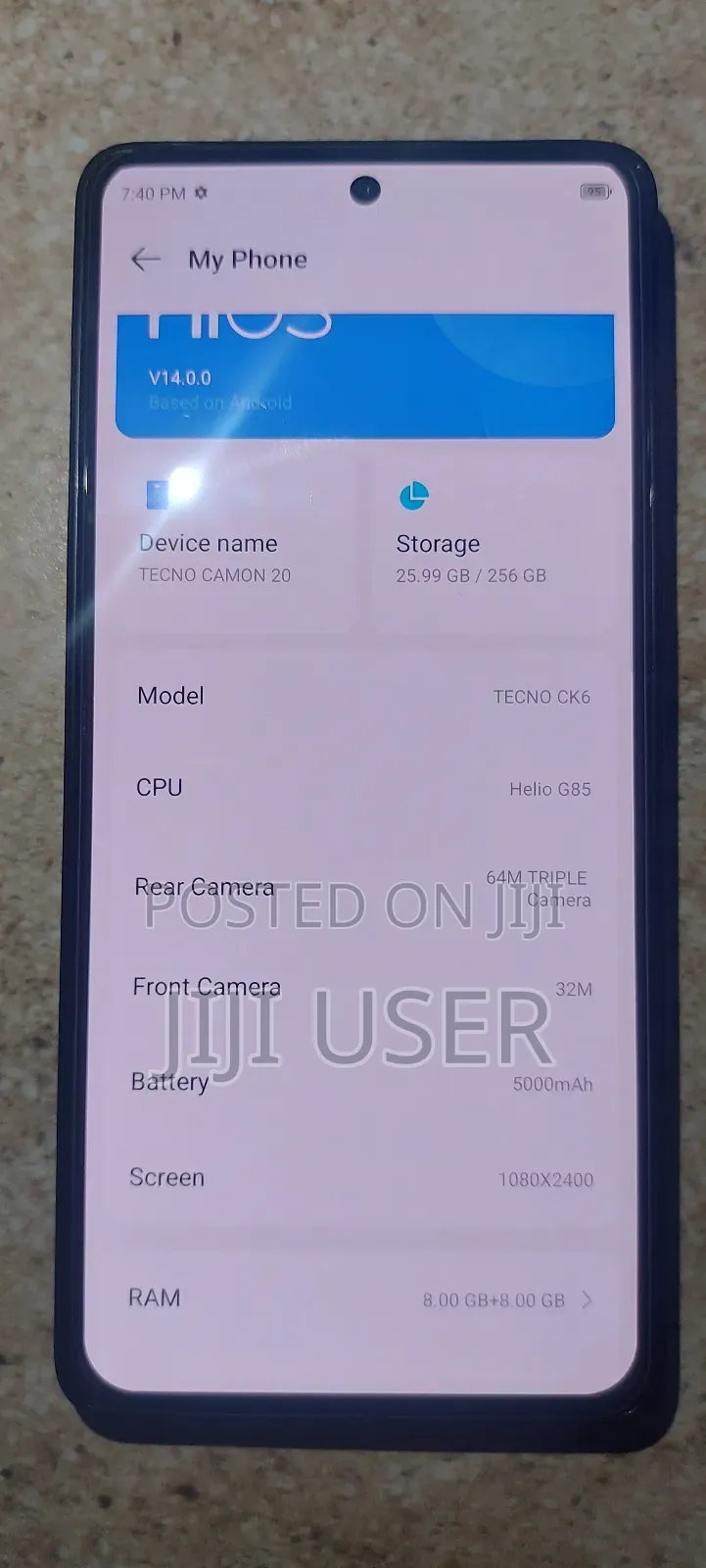 Tecno Camon 20 256 GB Black