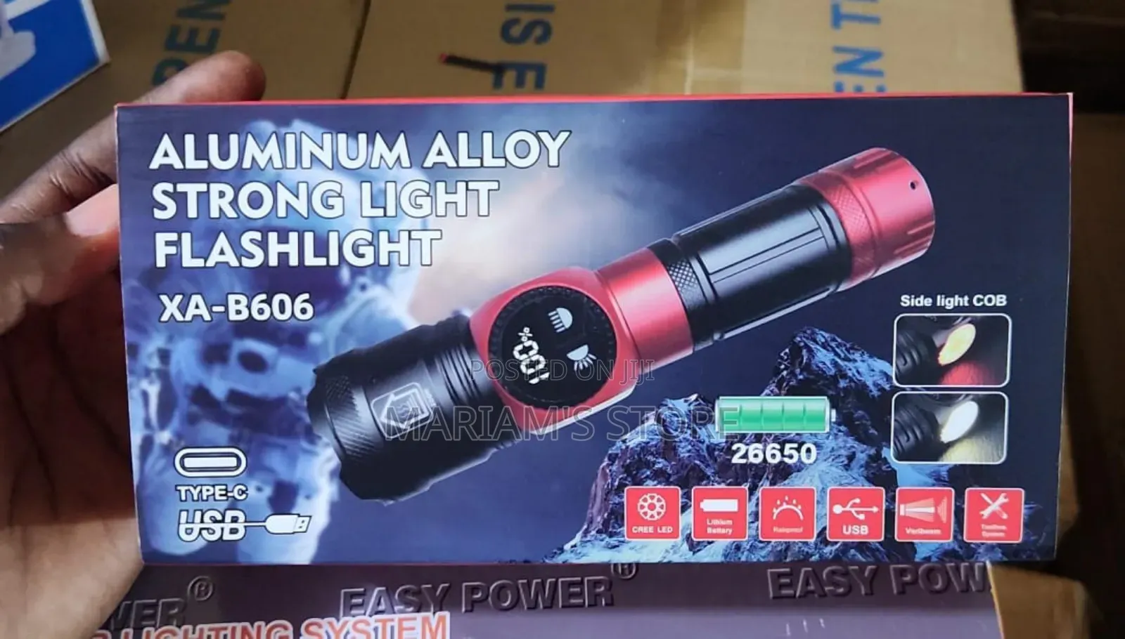 Small Sun Brand Xa-B606 Aluminum Alloy Rechargeable Flashlight.