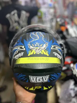 Integrated Full Face Motorcycle Helmet With Graphic