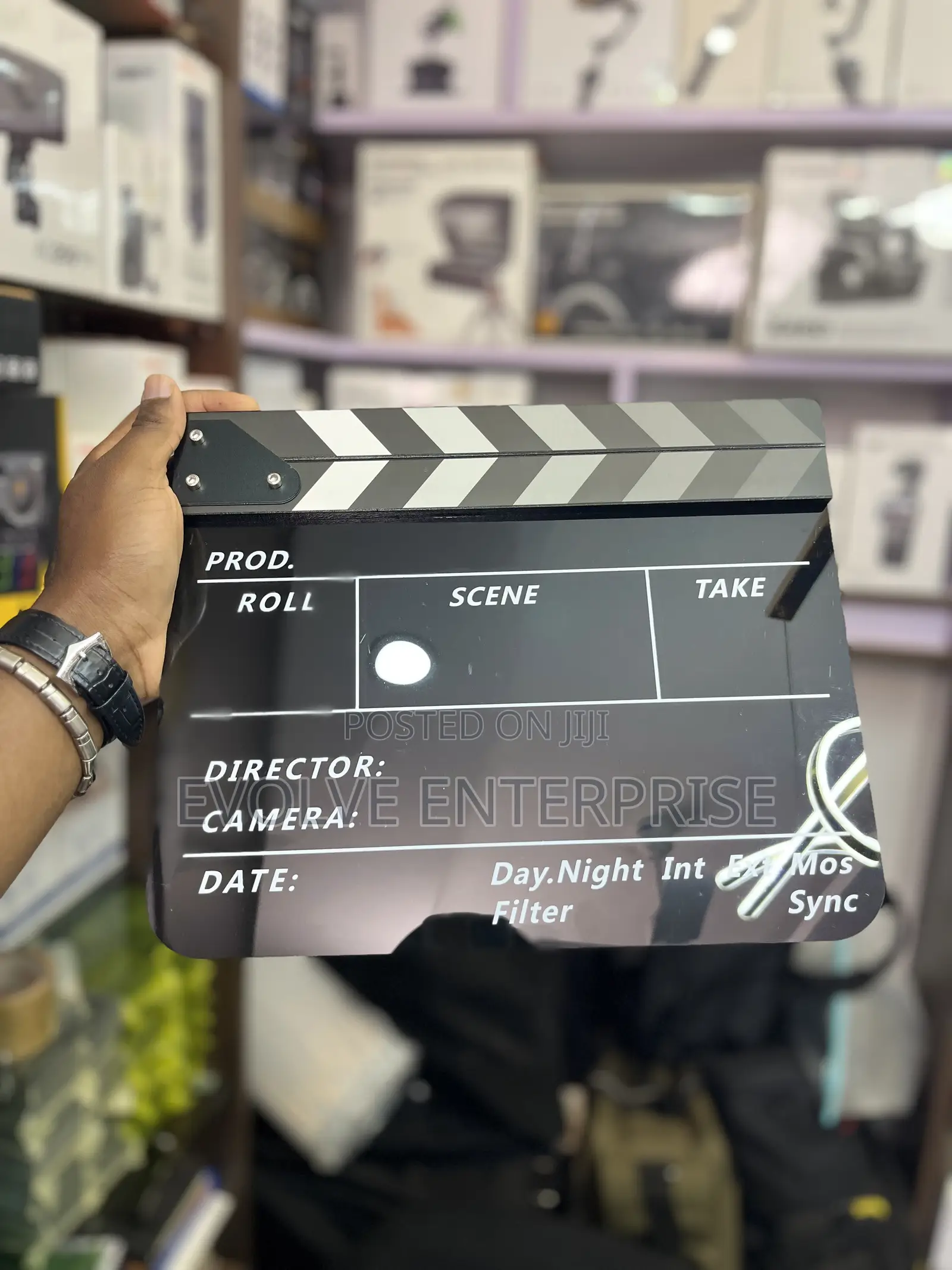 Movie Props, Film Clap Board Acrylic 30x25cm Clapperboard
