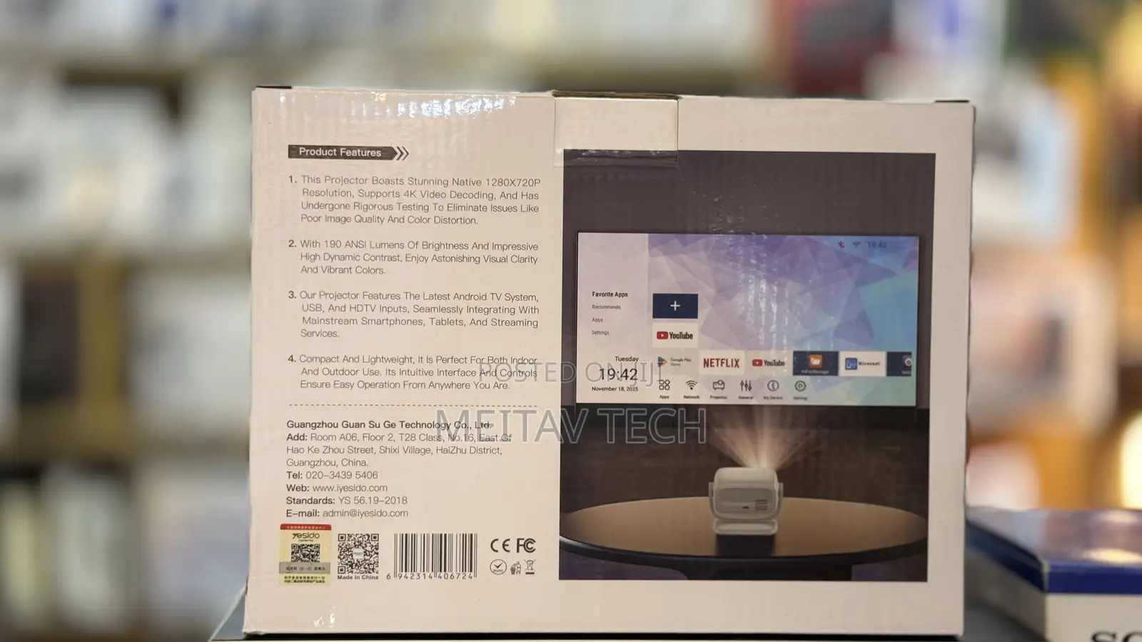 Yesido Tv13 Adjustable Smart Projector