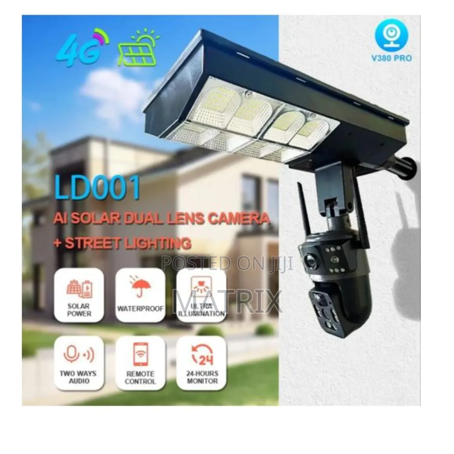 4g 2-in-1 Solar Street Light Camera Outdoor, 12mp Dual Lens PTZ