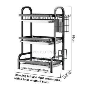 -Tier Multipurpose Kitchen Dish Drying Rack