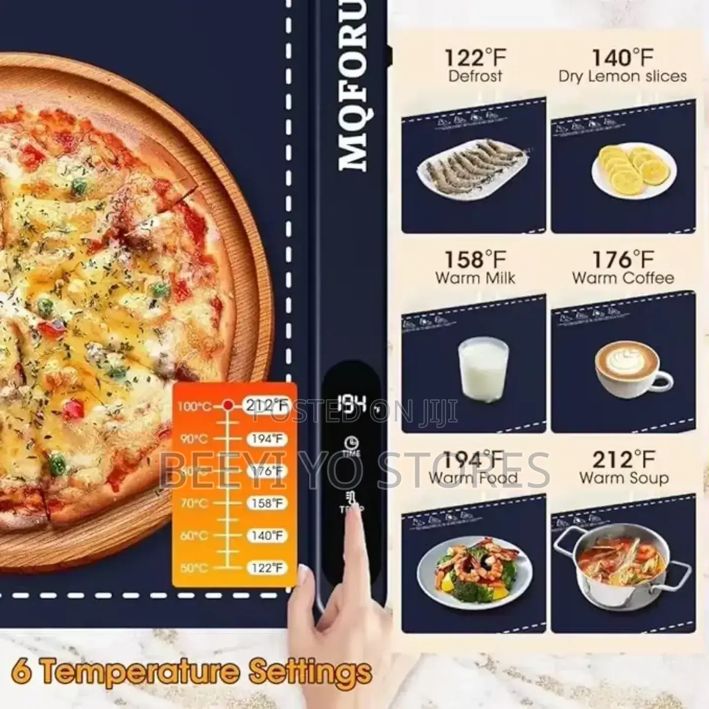 Portable Electric Warming Tray – Foldable Food Warmer