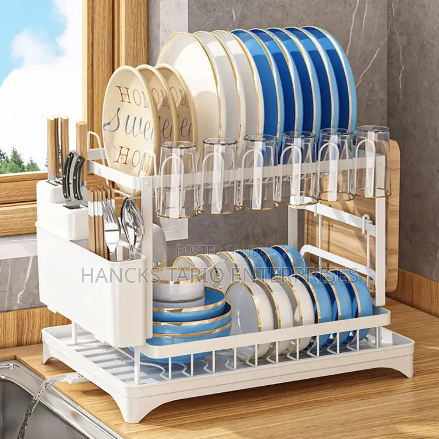 -Tier Dish Drying Rack