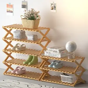 Foldable Bamboo Shoe Rack – 6-Tier Large Capacity Storage Organizer