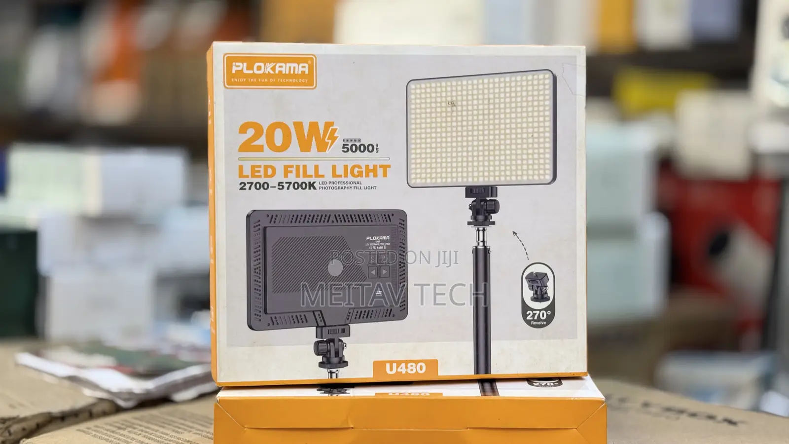 Professional Photography Fill Light Plokama 20w Led