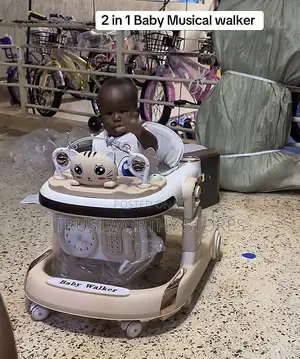 2 in 1 Adjustable Musical Baby Walker