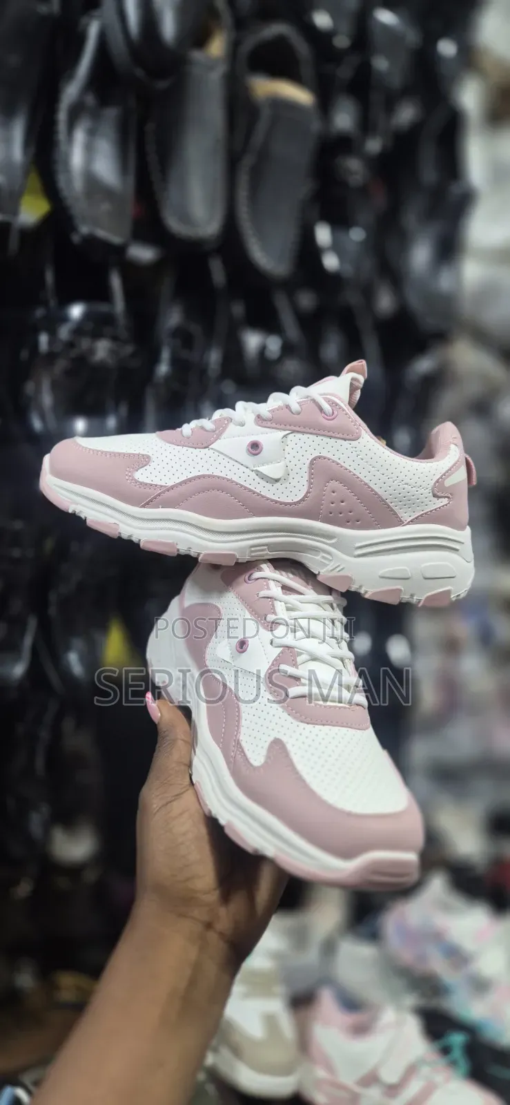 Women's Pink and White Casual Sneaker