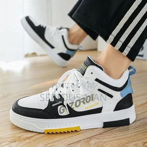 Men's High-Top Sneakers - Casual Sports Shoes Lace Up Comfortable