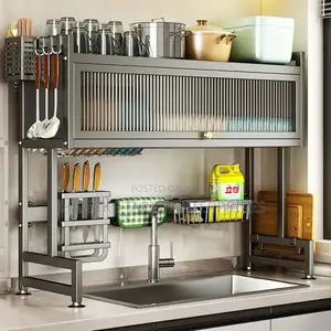 All-in-One Over-the-Sink Kitchen Storage Rack
