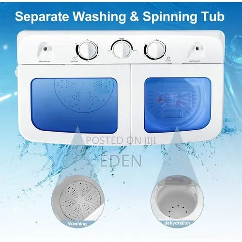 SPJ 7kg Twin Tub Washing Machine - White (18 Months Wrnty)