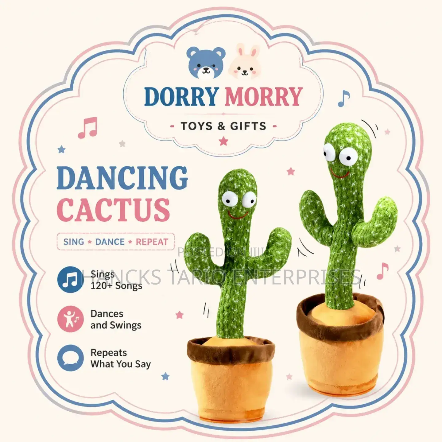 Interactive Dancing Talking Cactus Plush Toy