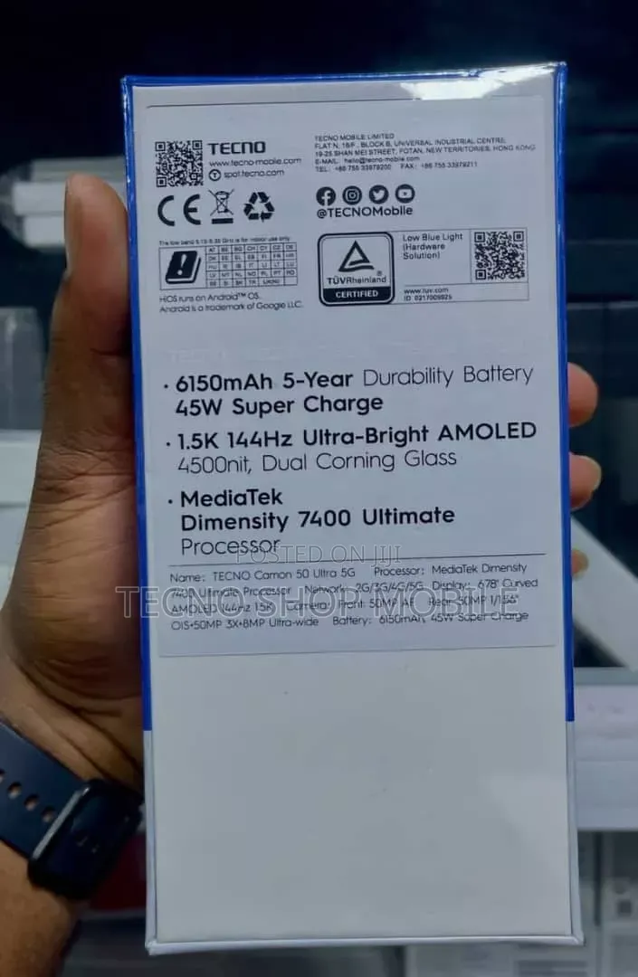 New Tecno Camon 50 Ultra 256 GB Black