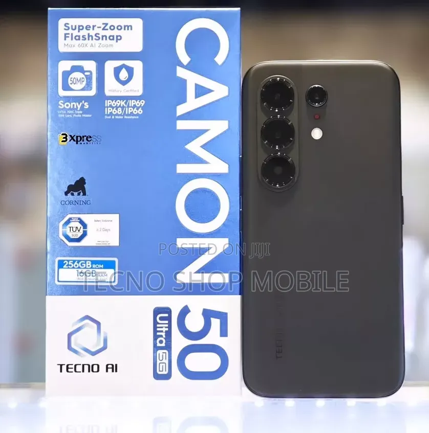 New Tecno Camon 50 Ultra 256 GB Black