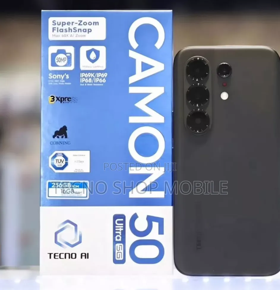 New Tecno Camon 50 Ultra 256 GB Black