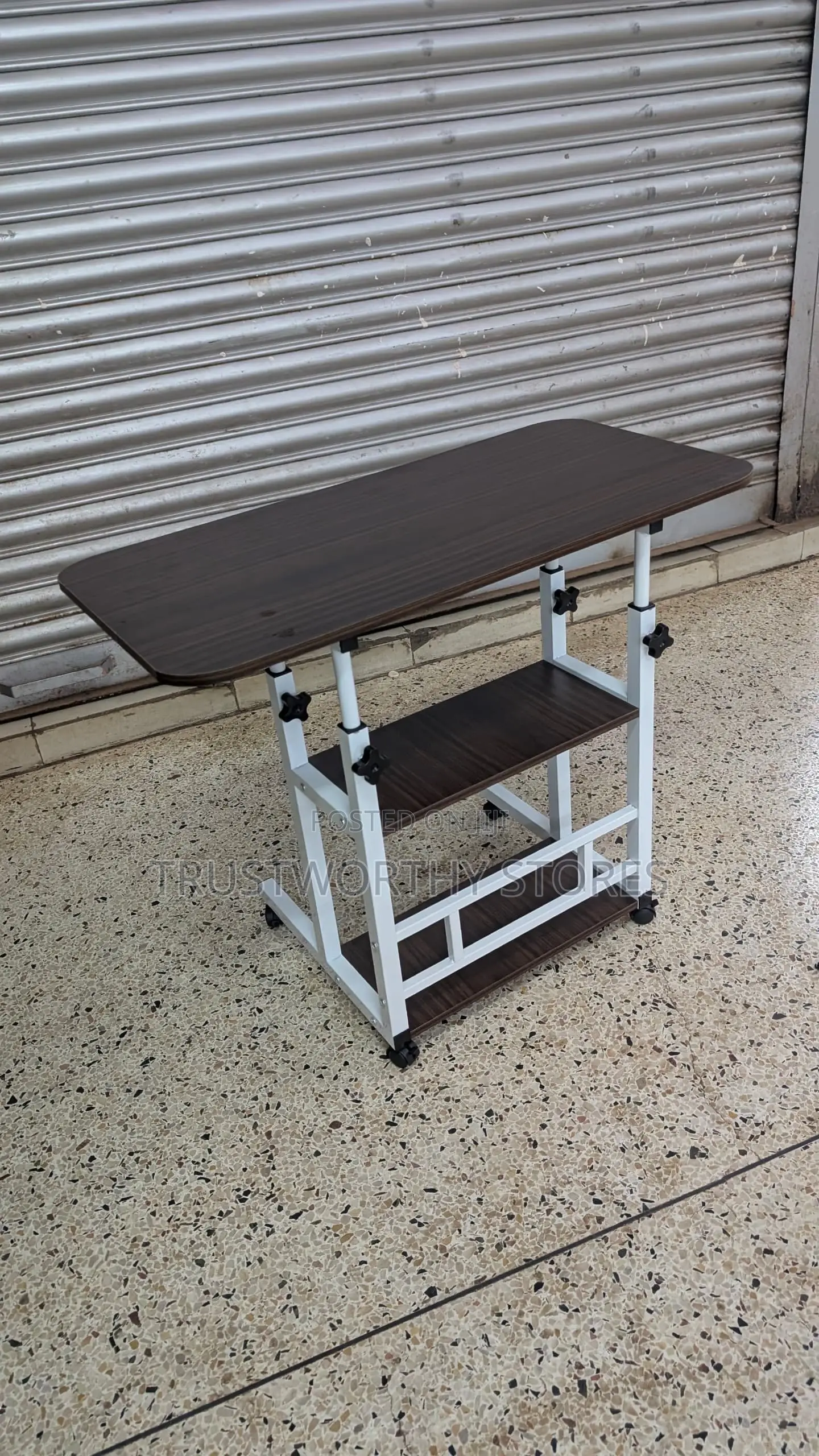 Double Pole Laptop Table With Rollers and Adjustable