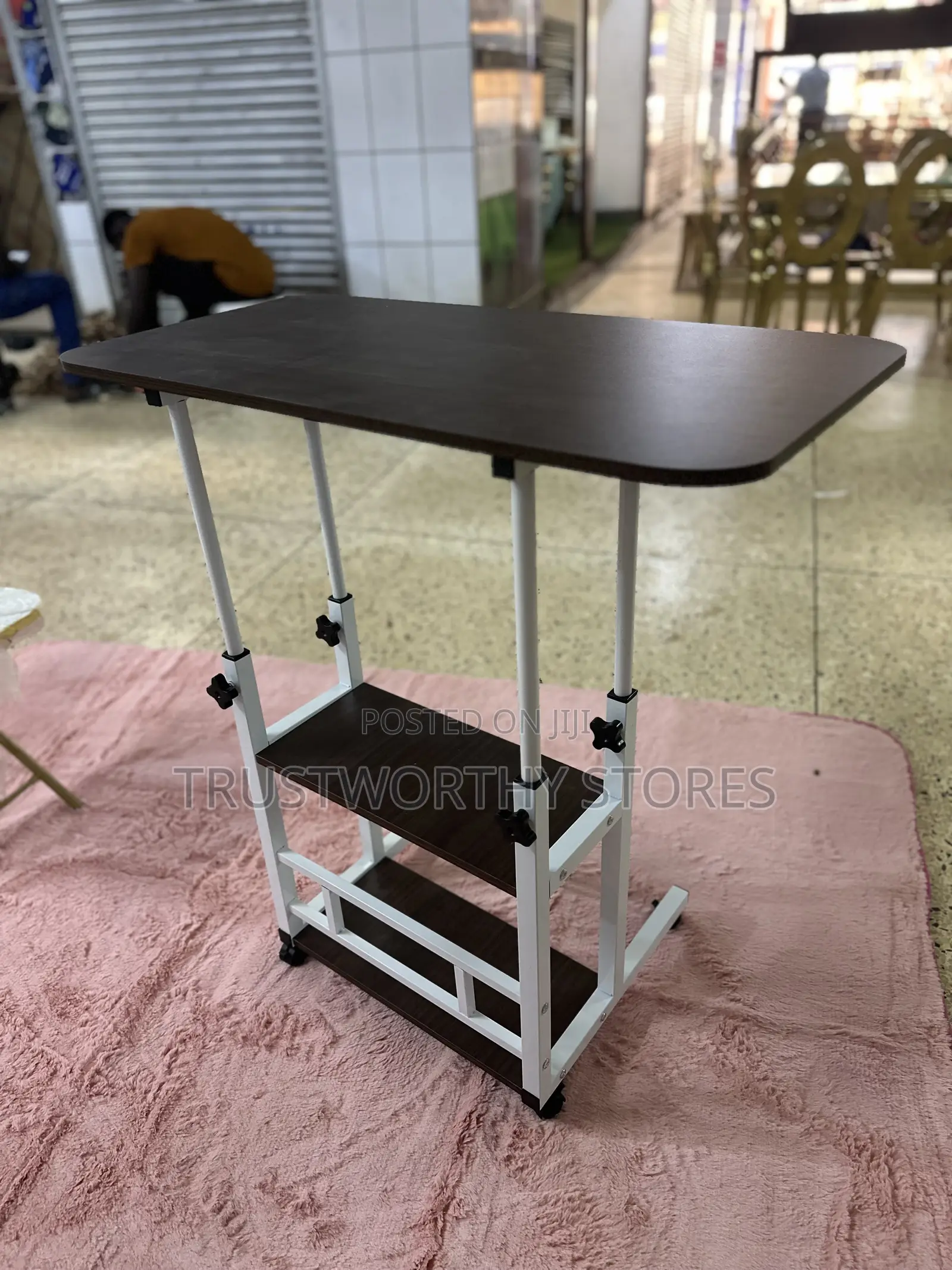 Double Pole Laptop Table With Rollers and Adjustable