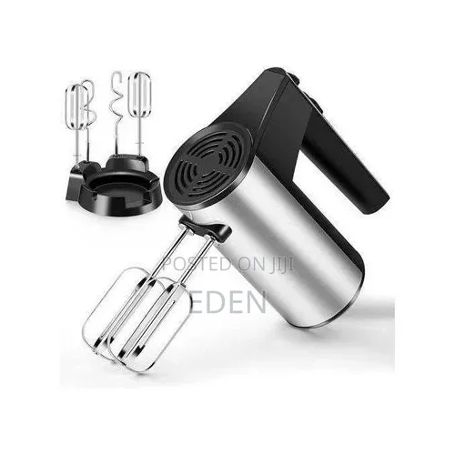 Hoffmans Hand Mixer Stainless Steel With Beaters Dough Hook