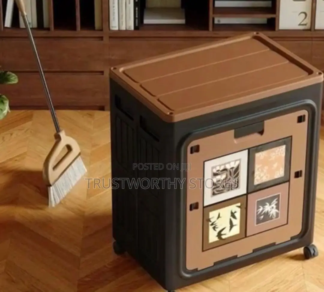 Foldable Plastic Clothes Storage Box With Wheels