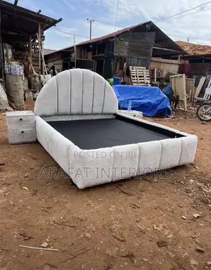 Modern Fully Upholstered Bed Set.